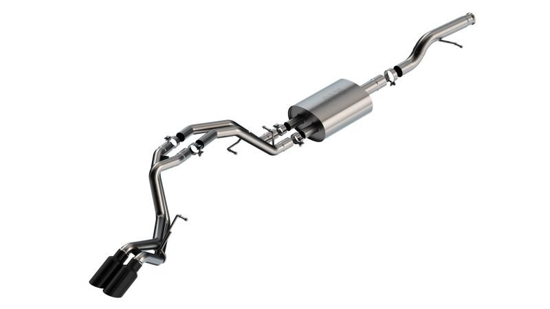 Borla 21-22 Chevrolet Tahoe 5.3L V8 AT 2/4WD S-type Cat-back Exhaust (Black Chrome)-Catback-Borla