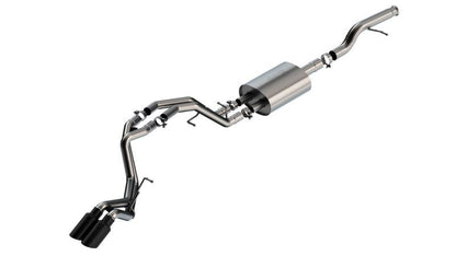 Borla 21-22 Chevrolet Tahoe 5.3L V8 AT 2/4WD Touring Cat-Back Exhaust (Black Chrome)-Catback-Borla