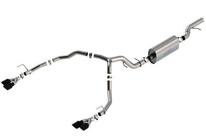 Borla 21-22 Chevrolet Tahoe 6.2L V8 2/4WD 4DR T-304 SS Touring Cat-Back Exhaust w/ Black Chrome Tips-Catback-Borla