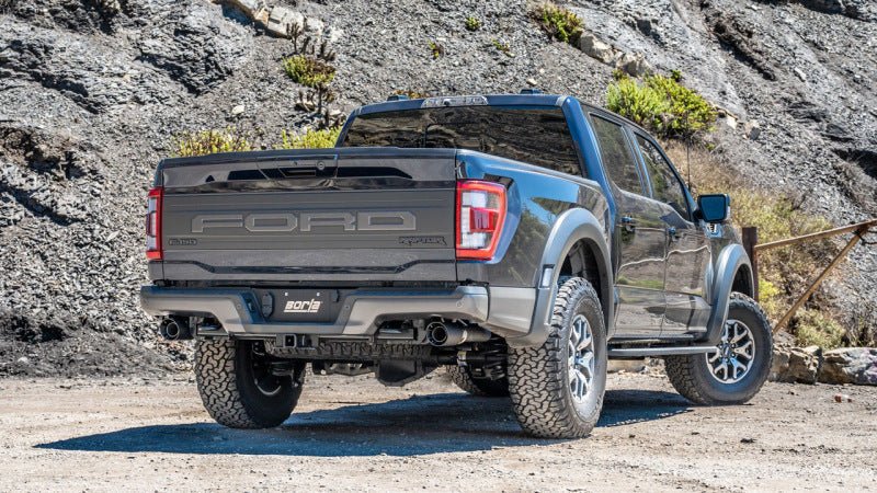 Borla 21-23 Ford Raptor 3in Tail Pipe Kit 4.5in Tip - Carbon Fiber Black Anodized-Tips-Borla