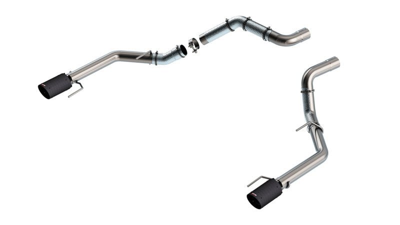 Borla 21-23 Ford Raptor 3in Tail Pipe Kit 4.5in Tip - Carbon Fiber Black Anodized-Tips-Borla