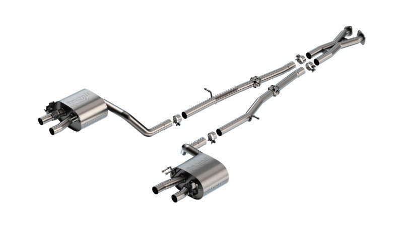 Borla 22-23 Kia Stinger 3.3L V6 Turbo 2.25in Pipe Dia Dual Split Rear Exit S-Type Cat-Back Exhaust-Catback-Borla