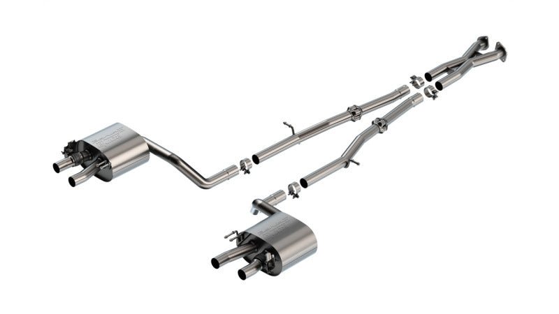 Borla 22-23 Kia Stinger 3.3L V6 Turbo 2.25in Pipe Dia Dual Split Rear Exit S-Type Cat-Back Exhaust-Catback-Borla