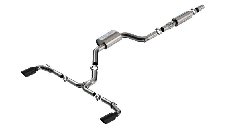 Borla 22 - 23 Volkswagen Golf GTI 2.0L AT/MT 3inch S - Type Cat - Back Exhaust - 4in Black Chrome Tips Catback