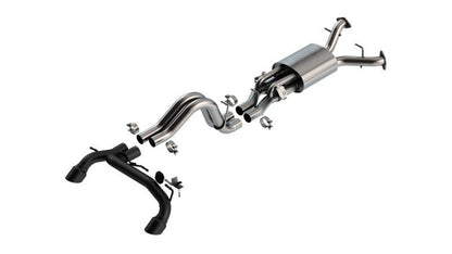 Borla 22-24 Ford Bronco Raptor V6 Turbo AT 2WD / 4WD ATAK Catback Exhaust w/ 4in Black Coated Tips-Catback-Borla