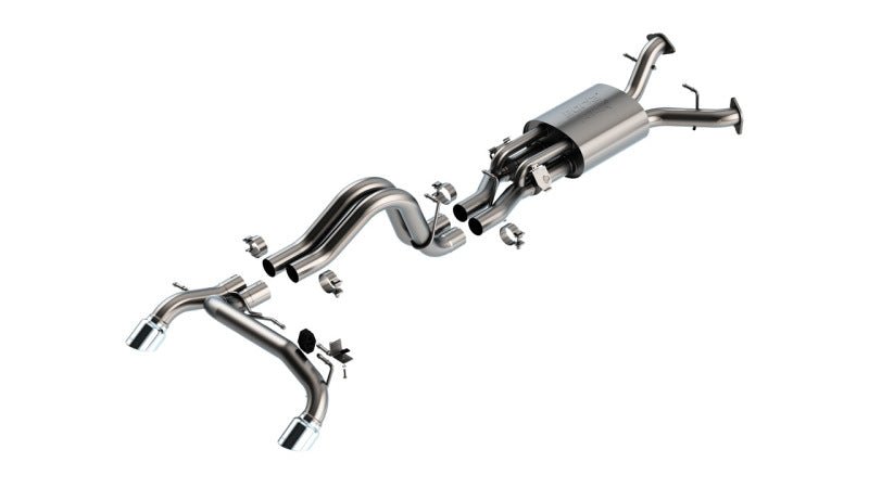 Borla 22-24 Ford Bronco Raptor V6 Turbo AT 2WD / 4WD ATAK Catback Exhaust w/ 4in Chrome Tips-Catback-Borla