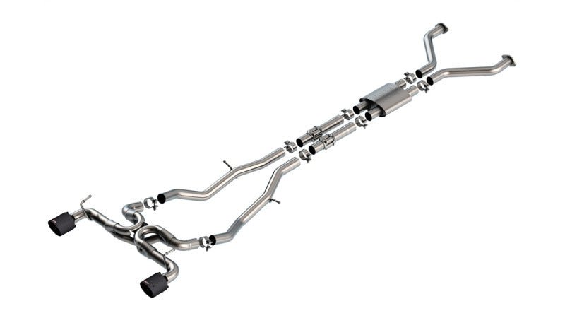 Borla 22-24 Nissan Z 2.5in ATAK Cat Back Exhaust 4.5in Tip - Carbon Fiber Black Anodized-Catback-Borla