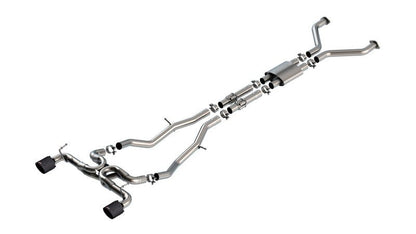 Borla 22-24 Nissan Z 2.5in ATAK Cat Back Exhaust 4.5in Tip - Carbon Fiber Black Anodized-Catback-Borla