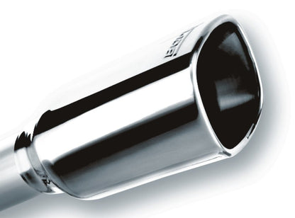 Borla 2.25in Inlet 3.28in x 3.5in Square Rolled Angle Cut x 7.88in Long Exhaust Tip-Tips-Borla