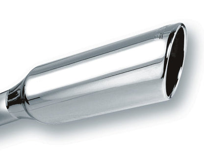 Borla 2.25in Inlet 4in Round Rolled Angle Cut x 12in Long Embossed Exhaust Tip-Tips-Borla