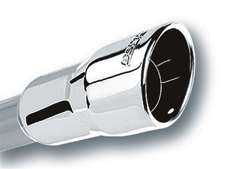 Borla 3in Inlet 4.25in Round Rolled Angle Cut x 4in Long Universal Exhaust Tips-Tips-Borla