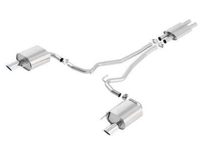 Borla ATAK Cat Back 15 Ford Mustang 3.7L V6 MT/AT 2.25in Pipe 4in Single Round Rolled Tips-Catback-Borla