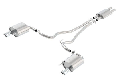 Borla ATAK Cat Back 15 Ford Mustang 3.7L V6 MT/AT 2.25in Pipe 4in Single Round Rolled Tips-Catback-Borla