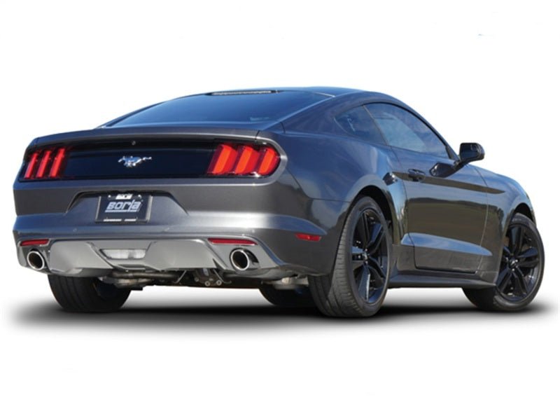 Borla ATAK Cat Back 15 Ford Mustang 3.7L V6 MT/AT 2.25in Pipe 4in Single Round Rolled Tips-Catback-Borla