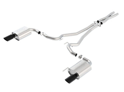 Borla Atak S Cat-Back 15-17 Ford Mustang GT 5.0L V8 MT/AT 2.5in pipe 4in tip (Black Chrome)-Catback-Borla