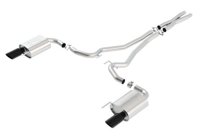 Borla Atak S Cat-Back 15-17 Ford Mustang GT 5.0L V8 MT/AT 2.5in pipe 4in tip (Black Chrome)-Catback-Borla