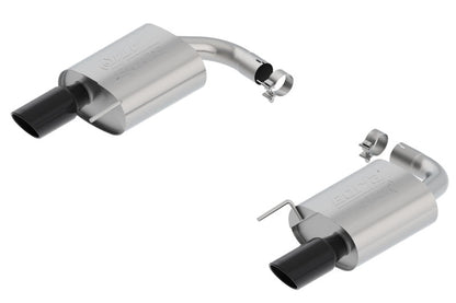 Borla Atak S Rear Section 15-17 Ford Mustang GT 5.0L V8 MT/AT 2.5in pipe 4in tip (Black Chrome)-Catback-Borla