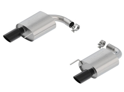 Borla Atak S Rear Section 15-17 Ford Mustang GT 5.0L V8 MT/AT 2.5in pipe 4in tip (Black Chrome)-Catback-Borla