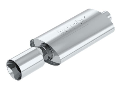Borla Boomer Muffler Thumper Oval 2-1/4in In 4in Side Round Out-Muffler-Borla