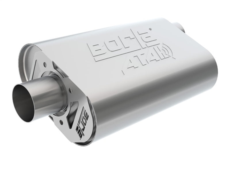 Borla CrateMuffler BBC 396/402/427 ATAK 2.5 inch ID Offset/Center 14in x 4.35in x 9in Oval Muffler-Muffler-Borla