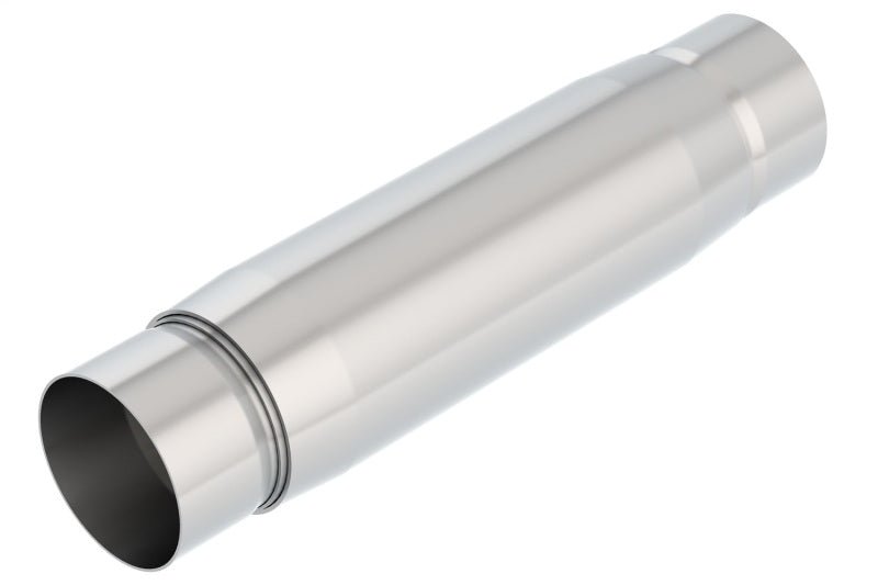 Borla CrateMuffler Resonator Option 3in Center/Center 3.5in Round x 10in - Null Sound Center/Center-Muffler-Borla