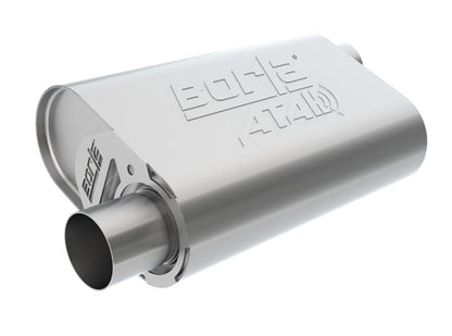Borla CrateMuffler SBC 283 / 327 / 350 2.5 inch Offset/Center 14in x 4.35in x 9in Oval Muffler Muffler