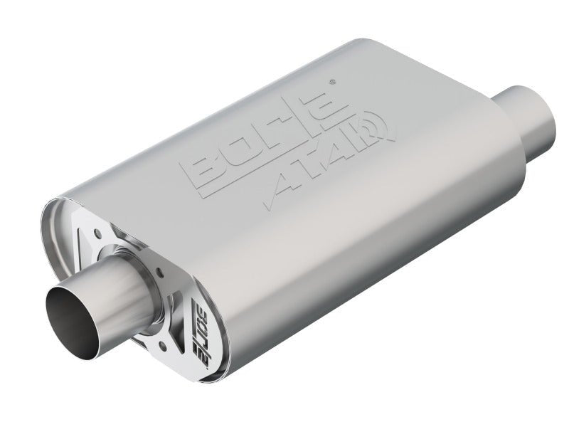 Borla CrateMuffler SBC Hot 350/383 2.5 inch Offset/Center 14in x 4.35in x 9in Oval Atak Muffler-Muffler-Borla