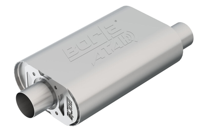 Borla CrateMuffler SBC Hot 350/383 2.5 inch Offset/Center 14in x 4.35in x 9in Oval Atak Muffler-Muffler-Borla