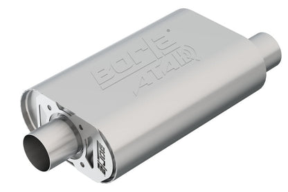 Borla CrateMuffler SBC Hot 350/383 2.5 inch Offset/Center 14in x 4.35in x 9in Oval Atak Muffler-Muffler-Borla