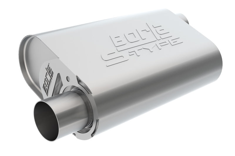 Borla CrateMuffler SBC Hot 350/383 3 inch Offset/Center 14in x 4.35in x 9in Oval Muffler-Muffler-Borla