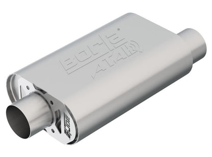 Borla CrateMuffler SBC Hot 350/383 3 inch Offset/Center 14in x 4.35in x 9in Oval Muffler-Muffler-Borla