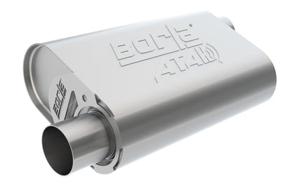 Borla CrateMuffler SBC Hot 350/383 3inch Offset/Offset 14in x 4.35in x 9in Oval Muffler-Muffler-Borla