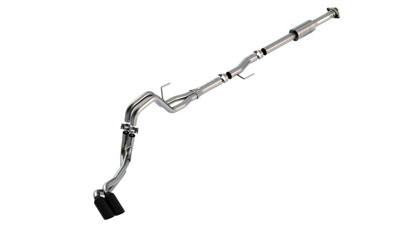 Borla F-150 2021 2.7L/3.5L 4dr CC SB EC STB Lari/King R/Plinum/LTD 3/2.25 DSE CB AK BLK CHR Tips-Catback-Borla