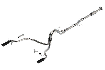 Borla F-150 2021 2.7L/3.5L 4dr CC SB EC STB Lari/King R/Plinum/LTD 3/2.25 SRE CB AK BLK CHR Tips-Catback-Borla