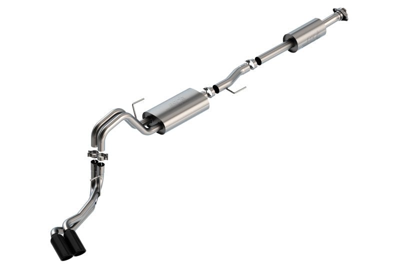 Borla F-150 2021 2.7L/3.5L 4dr CC SB EC STB Lar/KingR/Plnm/LTD 3/2.25 DSE CB Touring BLK CHR Tips-Catback-Borla