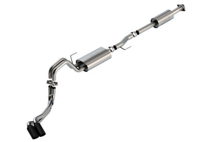 Borla F-150 2021 2.7L/3.5L 4dr CC SB EC STB Lar/KingR/Plnm/LTD 3/2.25 DSE CB Touring BLK CHR Tips-Catback-Borla