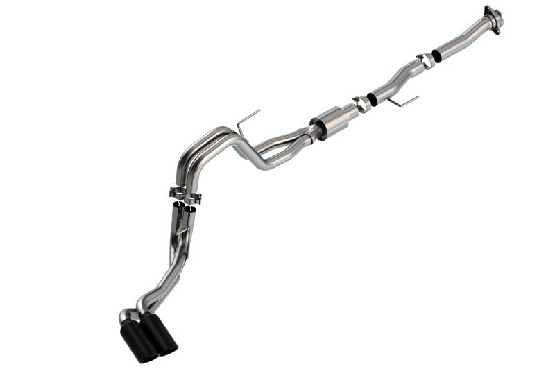 Borla F-150 2021 5.0L 2dr RC SB (122.8 WB) XL/XLT 3/2.25 DSE Cat-Back ATAK Black Chrome Tips-Catback-Borla