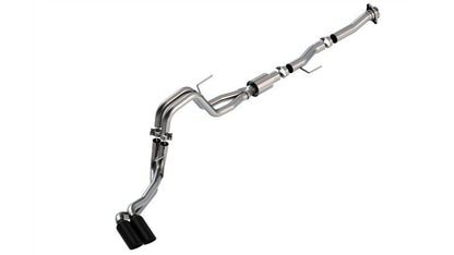 Borla F-150 2021 5.0L 2dr RC SB (122.8 WB) XL/XLT 3/2.25 DSE Cat-Back ATAK Black Chrome Tips-Catback-Borla