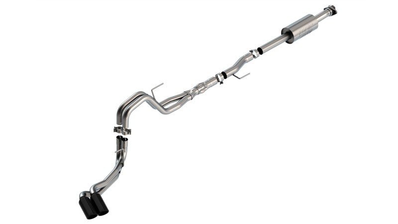Borla F-150 2021 5.0L 4dr CC SB EC STB Lariat/KR/Platnm/LTD 3/2.25 DSE Cat-Back ATAK Black CHR Tips-Catback-Borla