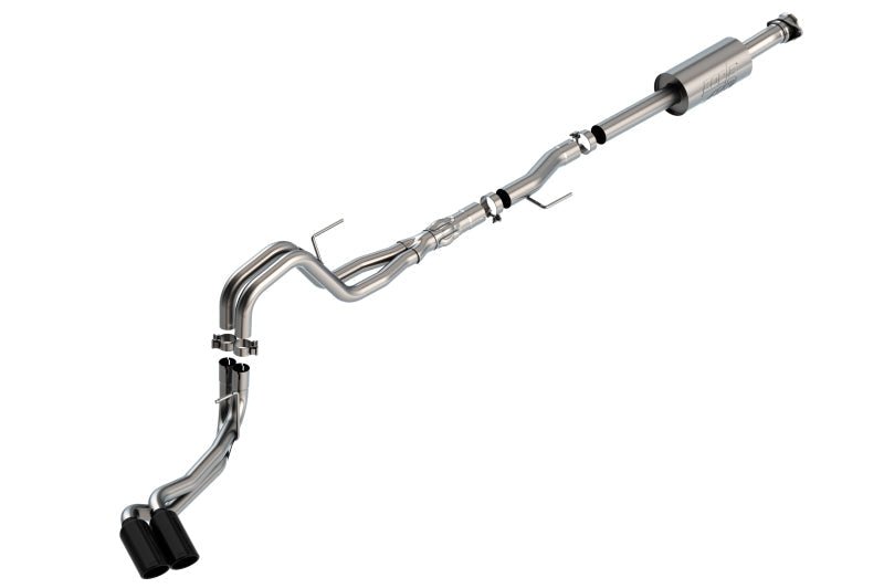 Borla F-150 2021 5.0L 4dr CC SB EC STB Lariat/KR/Platnm/LTD 3/2.25 DSE Cat-Back ATAK Black CHR Tips-Catback-Borla