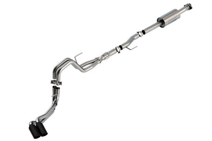 Borla F-150 2021 5.0L 4dr CC SB EC STB Lariat/KR/Platnm/LTD 3/2.25 DSE Cat-Back ATAK Black CHR Tips-Catback-Borla