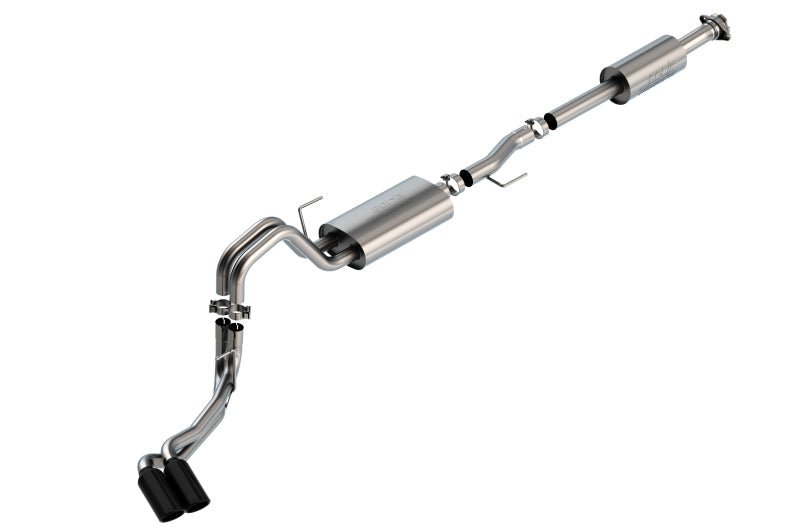 Borla F-150 2021 5.0L 4dr CC SB EC STB Lariat/KR/Pltnm/LTD 3/2.25 DSE Cat-Back Touring BLK CHR Tips-Catback-Borla