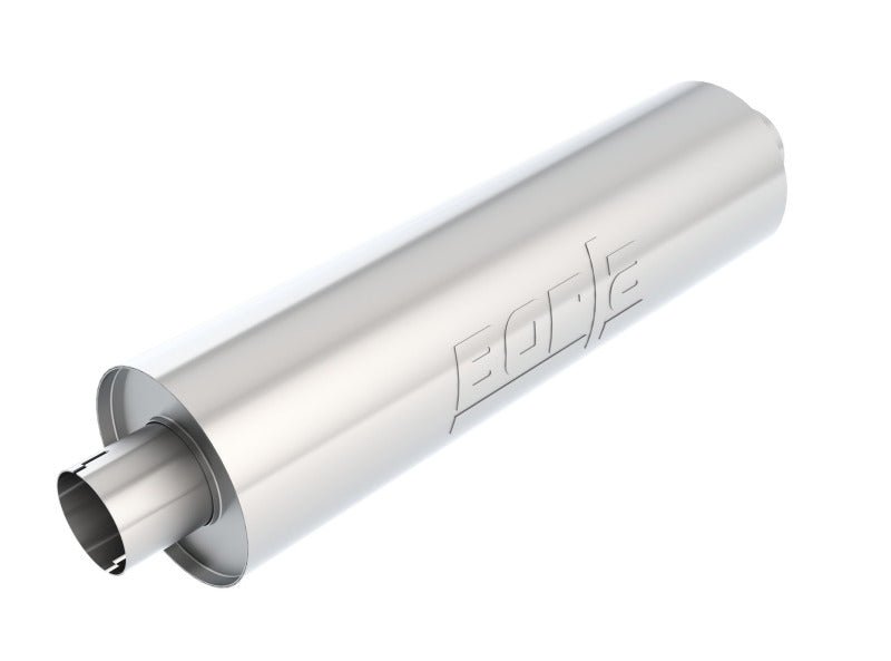 Borla Heavy Duty (Truck) Muffler - 3in Center-Center 24in x 6.75in Round (Notched)-Muffler-Borla