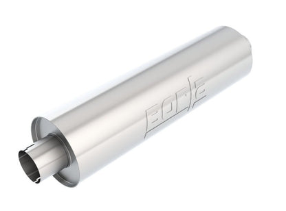 Borla Heavy Duty (Truck) Muffler - 3in Center-Center 24in x 6.75in Round (Notched)-Muffler-Borla