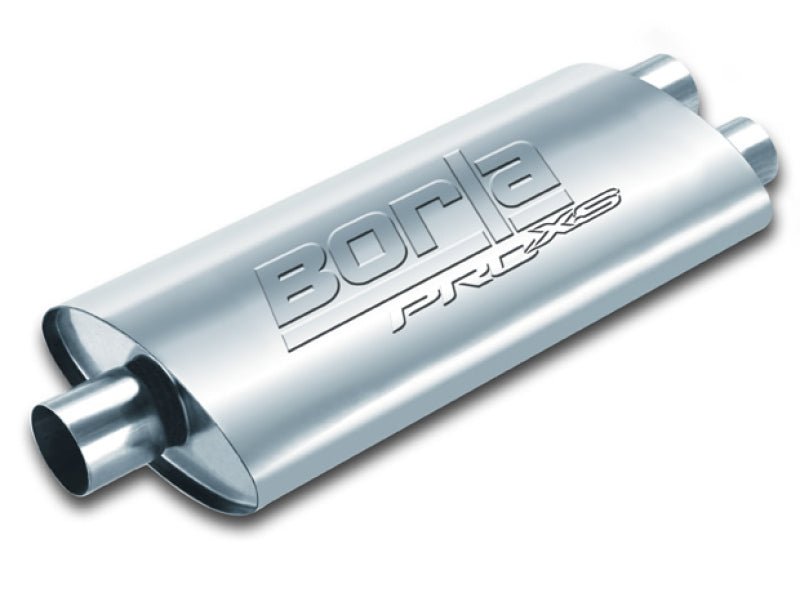 Borla Pro-XS 2.5in Tubing 19in x 4in x 9.5in Oval Center/Dual Muffler-Muffler-Borla