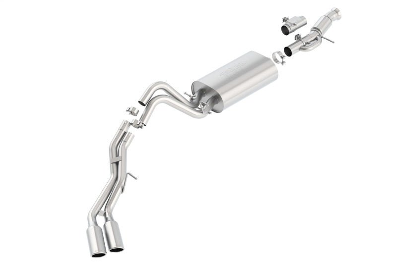 Borla Touring Cat Back 15-16 GMC Denali 6.2L V8 2.75in, 2.25in Dual Same Side Exit 4in Tips Exhaust-Catback-Borla