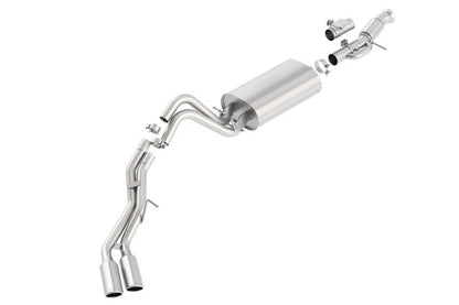Borla Touring Cat Back 15-16 GMC Denali 6.2L V8 2.75in, 2.25in Dual Same Side Exit 4in Tips Exhaust-Catback-Borla