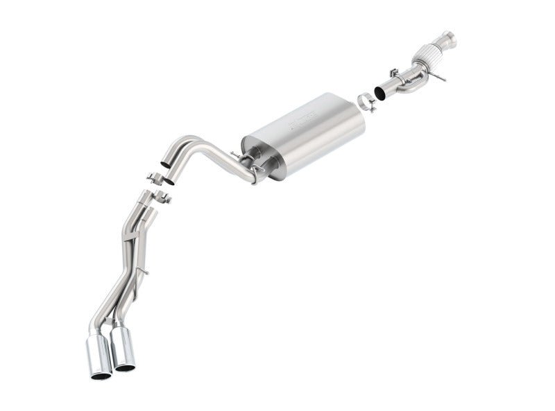 Borla Touring Cat Back 15-16 GMC Denali 6.2L V8 2.75in, 2.25in Dual Same Side Exit 4in Tips Exhaust-Catback-Borla