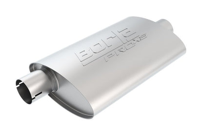 Borla Universal Center/Offset Oval 2.25in Tubing 14in x 4in x 9.5in PRO-XS Notched Muffler-Muffler-Borla