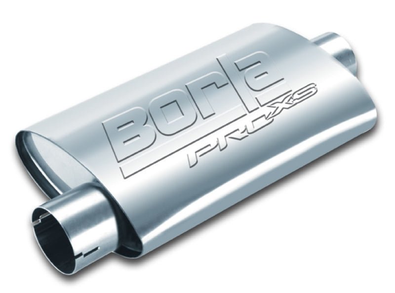 Borla Universal Center/Offset Oval 2in Tubing 14in x 4.25in x 7.88in PRO-XS Notched Muffler-Muffler-Borla